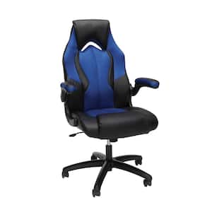 Essentials Collection in Blue High-Back Racing Style Bonded Leather Gaming Chair