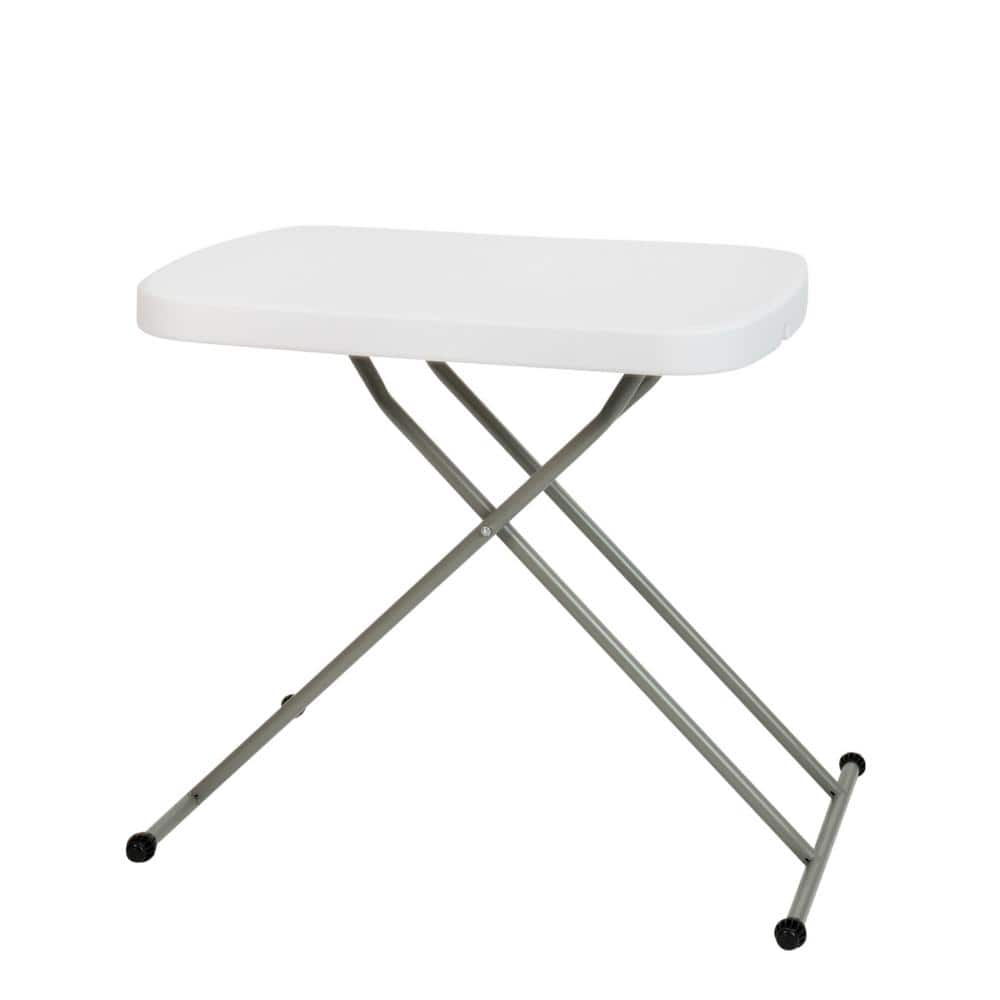 Carnegy Avenue 26 in. Granite White Plastic Indoor/Outdoor Folding Table