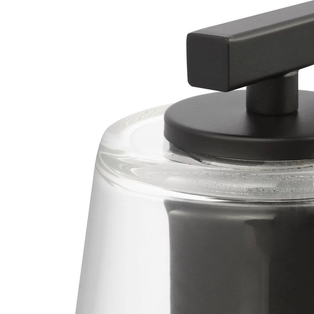 Vertex Matte Black Dimmable Four-Light Bath Fixture