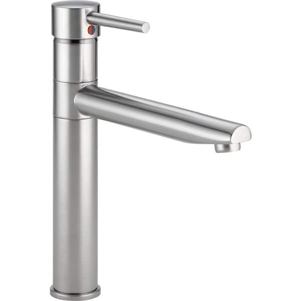 Delta Trinsic Single Handle Standard Kitchen Faucet in Arctic Stainless