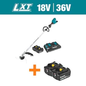LXT 18V X2 (36V) Lithium-Ion Brushless Cordless String Trimmer Kit (5.0Ah) with LXT 18V Battery Pack 5.0 Ah (2-Pk)