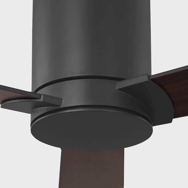 Generation Lighting Fan Rozzen 32 in. Midnight Black Hugger Flush