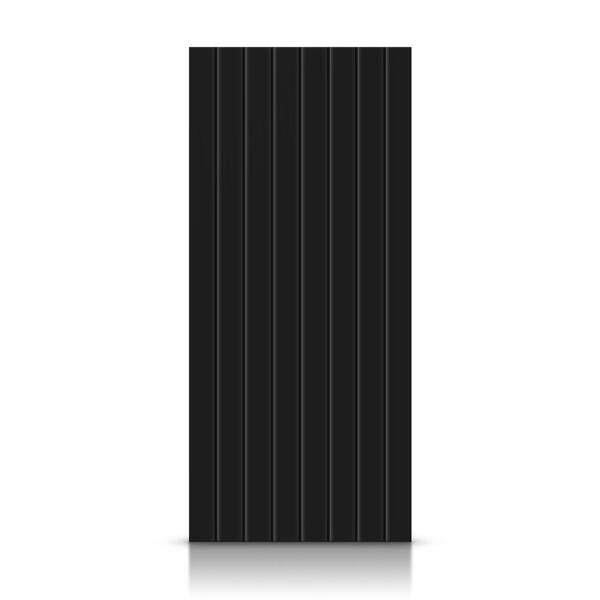 CALHOME 42 in. x 84 in. Hollow Core Black Painted Composite MDF Interior Door Slab