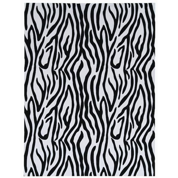 Table Runner in Zebra Print Indoor/Outdoor Navy fabric 