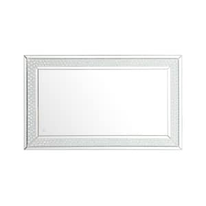 Timeless Home 36 in. W x 60 in. H Contemporary Rectangular Iron Framed LED Wall Bathroom Vanity Mirror in Clear Mirror