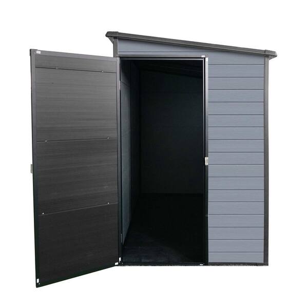 4 ft.W x 8 ft.D Outdoor Resin Storage Shed, Tool House with Floor