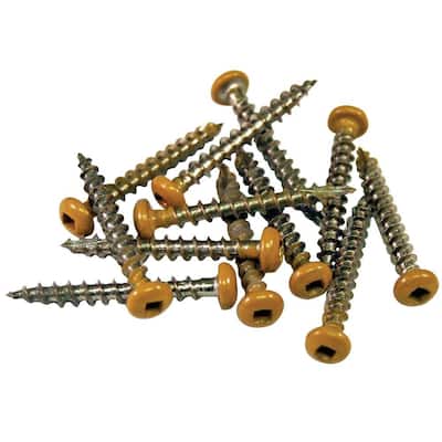 1-1/2 in. Lattice Sierra Cedar SS Screws (12-Piece/Bag)
