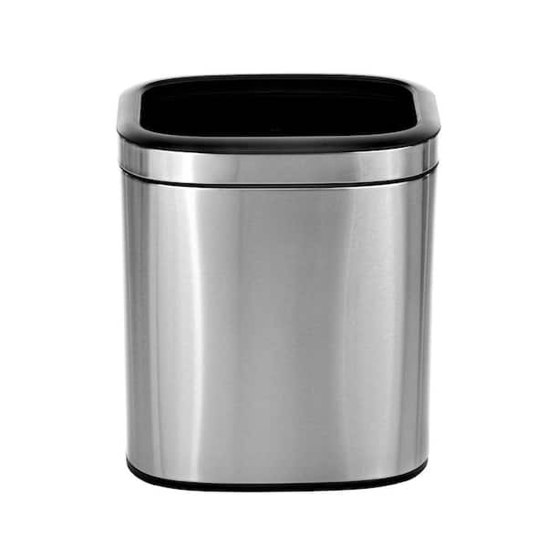 Stainless Steel Slim Open Trash Can, 10.5 gallon | Alpine Industries