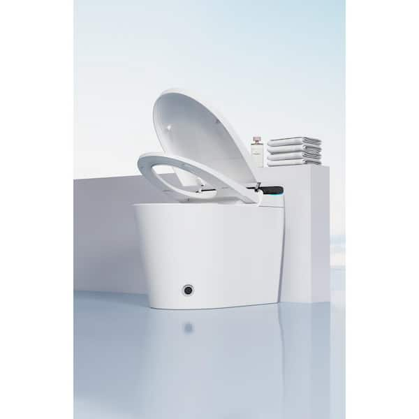 Holaki B011 Elongated LED Light Electric Bidet Toilet Seat Heated Toilet  Seat with Warm Air Dryer and Night Light