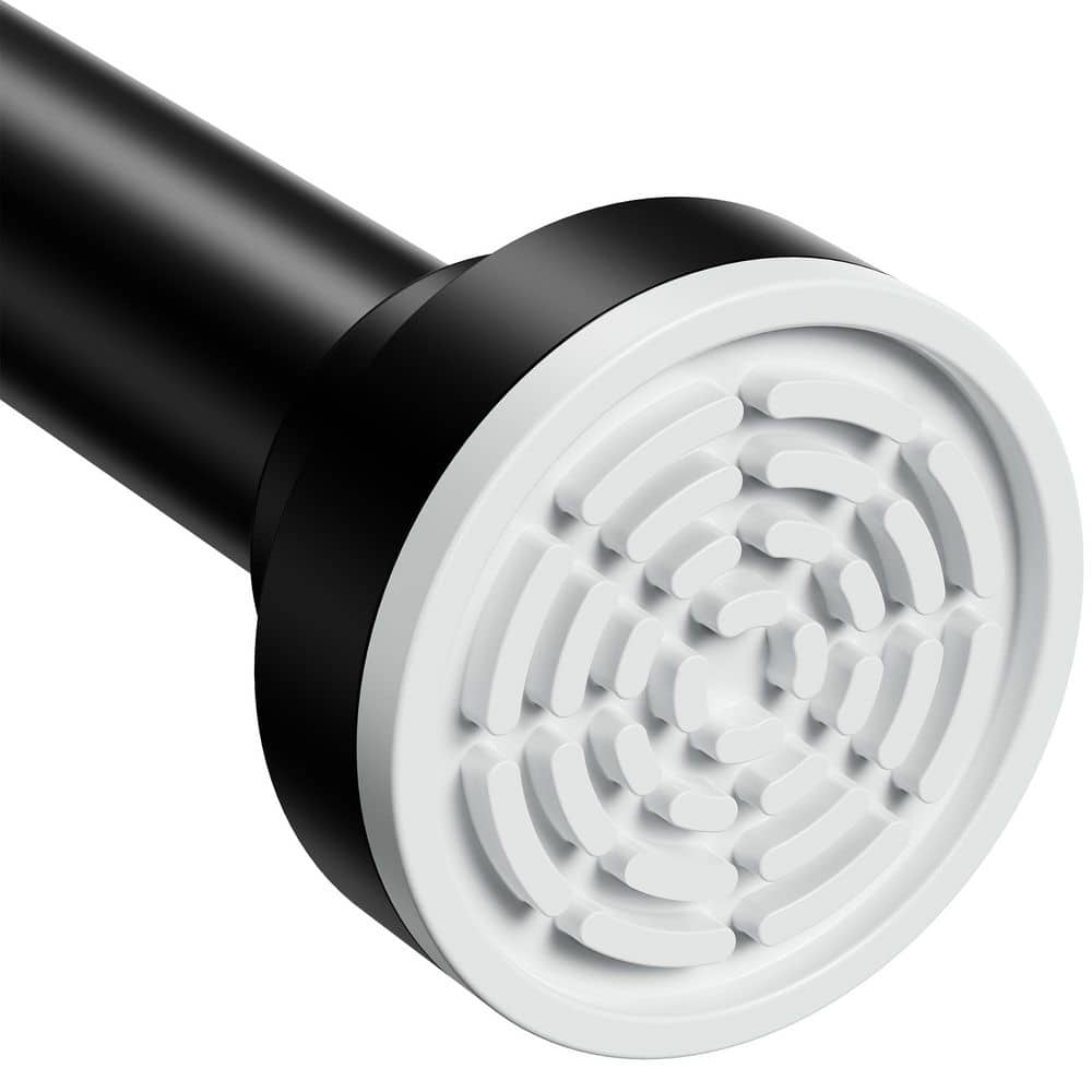 84.4 in Stainless Steel Adjustable No-Drill Tension Shower Curtain Rod with Anti-Slip Ends for Bathrooms Black price history on PriceWatchPro