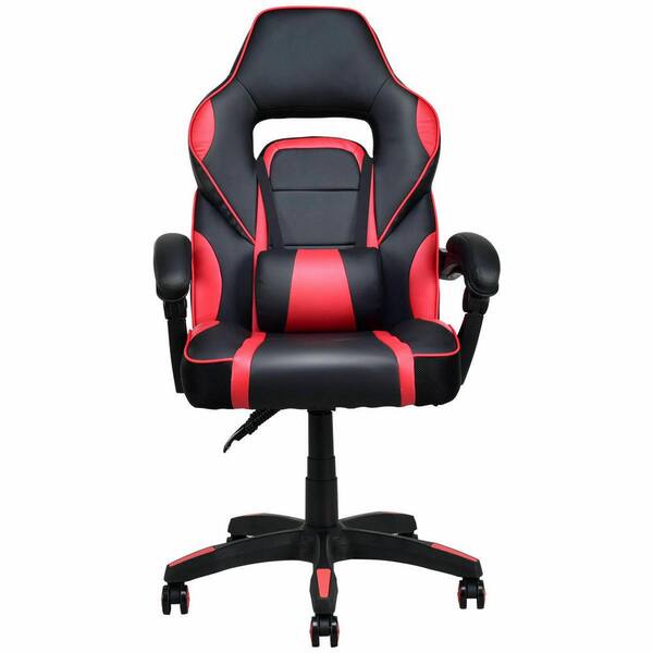 Costway Executive Red Racing Style PU Leather Gaming Chair High Back Recliner Office