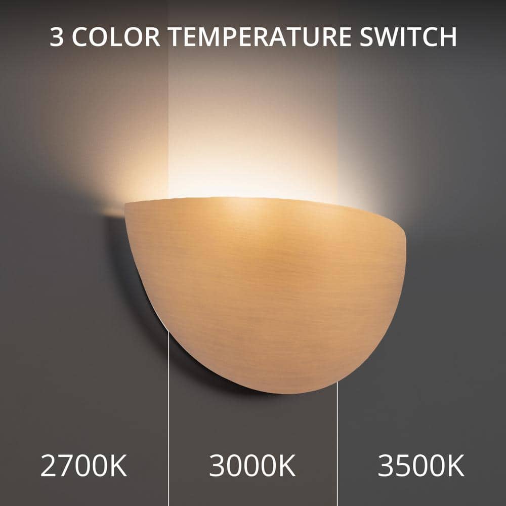 Collette 10'' Aged Brass Dimmable LED Wall Sconce