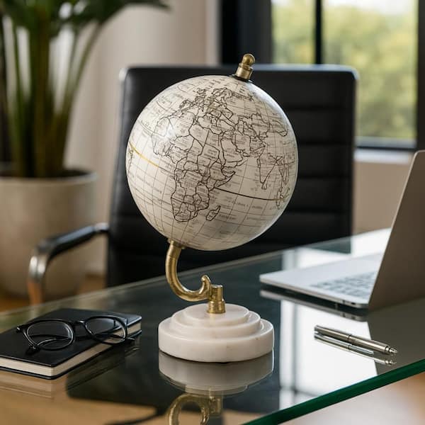 Gymax 10.5 in. Illuminated World Globe Night Light Up Globe Lamp