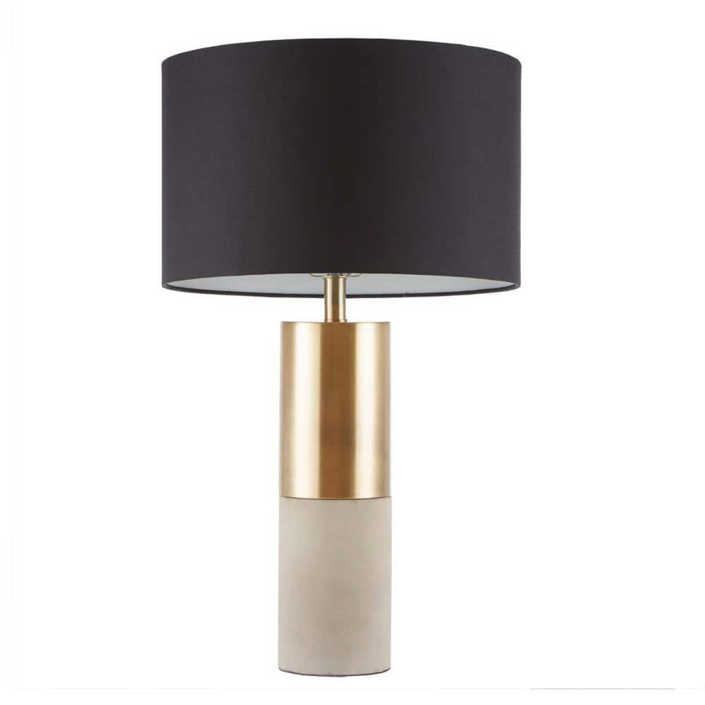 Jushua 1-Lamp, 16 in. Black Modern A Bulb Type Table Lamp for 