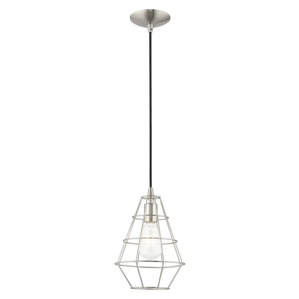 AVIANCE LIGHTING Avenel 1-Light Brushed Nickel Mini Pendant