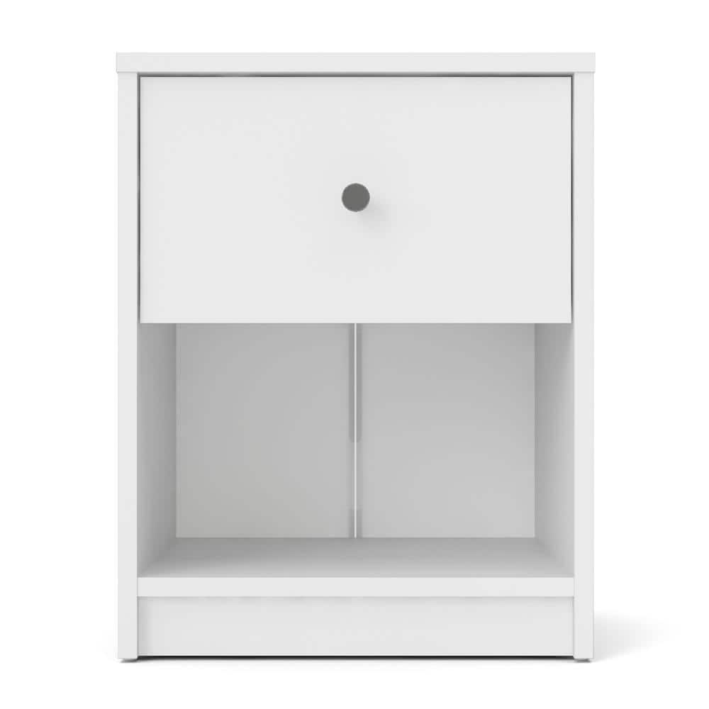 Scandinavian White Compact Nightstand with Eco-Friendly Design