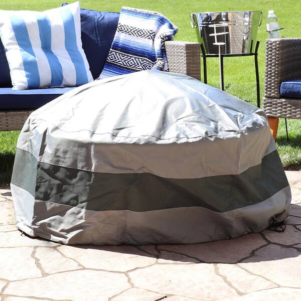 2 Tone Outdoor Fire Pit Cover, 48 Round Metal Fire Pit Cover