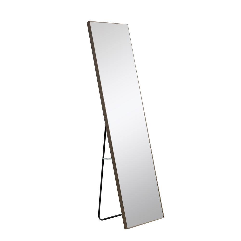 60 in. W x 17 in. H Rectangular Glass Framed Wall Bathroom Vanity Mirror in
