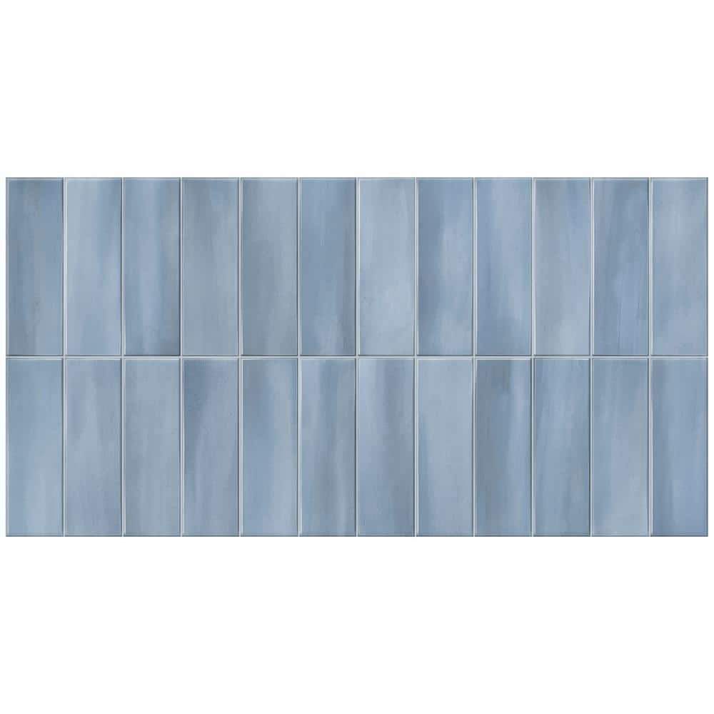 Sky Blue Glossy Porcelain 12x24 Rectified Tile