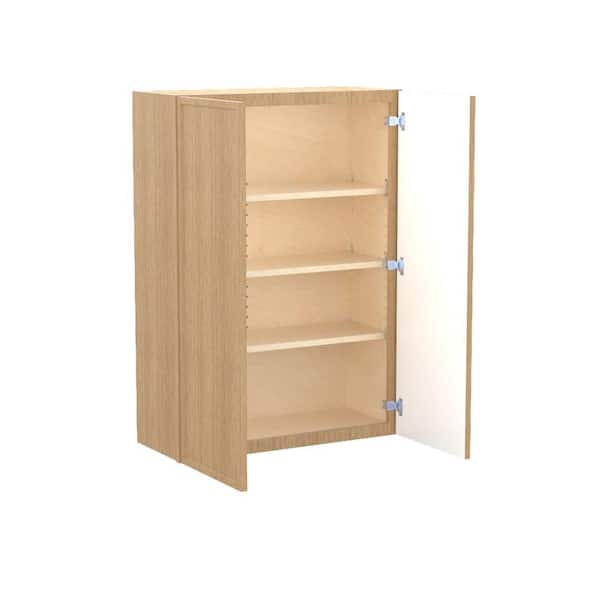 Franklin 30 in. W x 12 in. D x 42 in. H Assembled Plywood Wall Kitchen Cabinet in Vanguard Oak with Soft Close