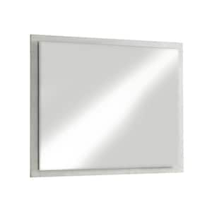 21 in. W x 31 in. H Wooden Frame Gray Wall Mirror