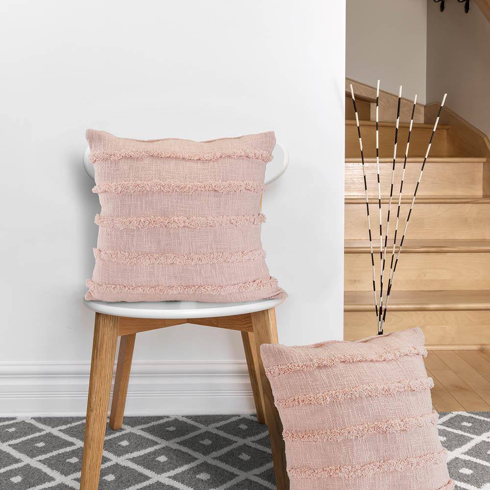 Pearl Blush 20'' Square Over-Tufted Decorative Pillow Set