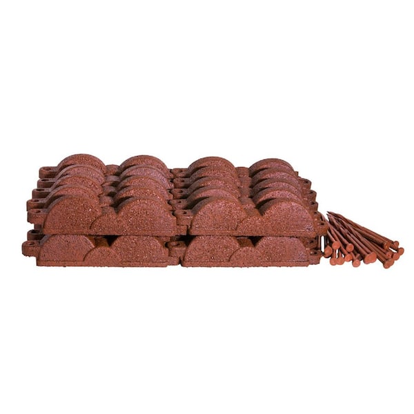 VALLEY VIEW 20 ft. 12 in. Pieces Cedar Red Rubber Edging