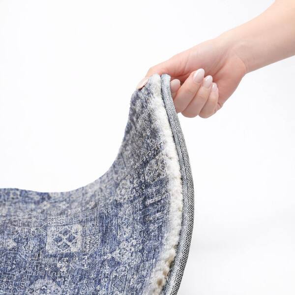 Dream Shag Premium Machine Washable Abstract ADS637 Navy 10 ft. x 14 ft. Area Rug