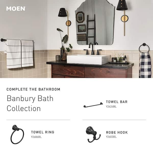 MOEN Banbury 8 in. Widespread Double Handle High-Arc Bathroom