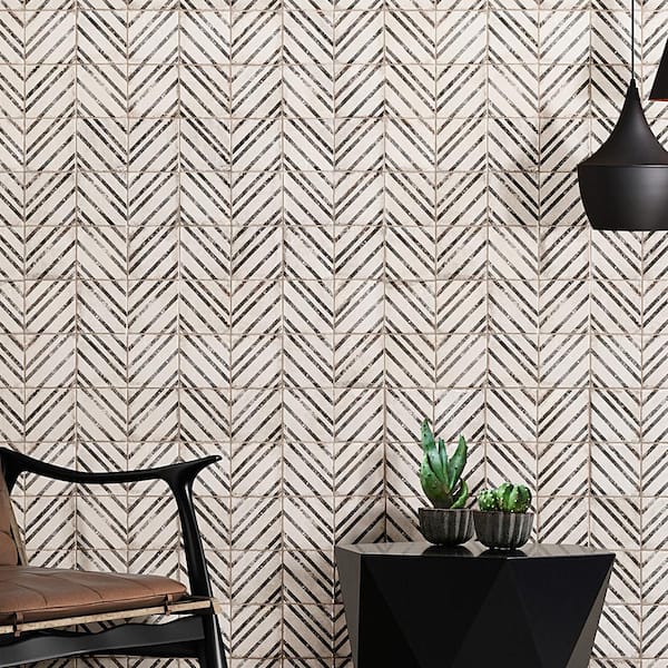 Vivace 4 in. x 4 in. Matte Incline Rice Porcelain Tile (5.38 sq. ft./Case)