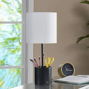 Riga 19 in. Black Table Lamp with USB