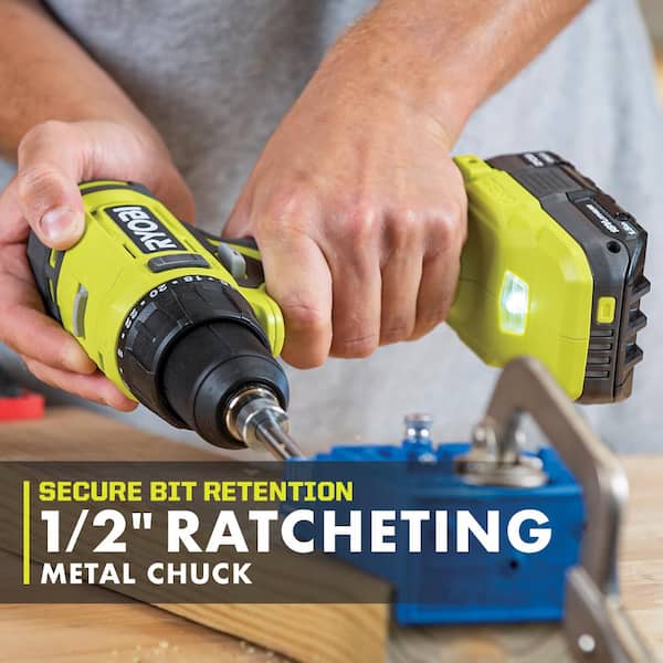 RYOBI ONE+ 18V Cordless 2-Tool Combo Kit with Drill/Driver, Impact