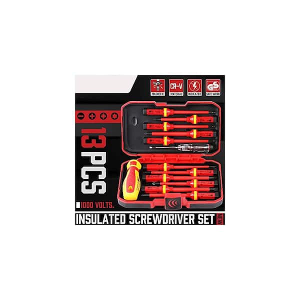 YICHUHAOXI 1000V Series 5 in. Shank 13 Bit Red Insulated