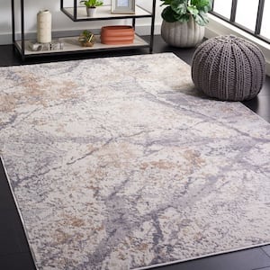 Eternal Gray/Beige 8 ft. x 10 ft. Gradient Abstract Area Rug