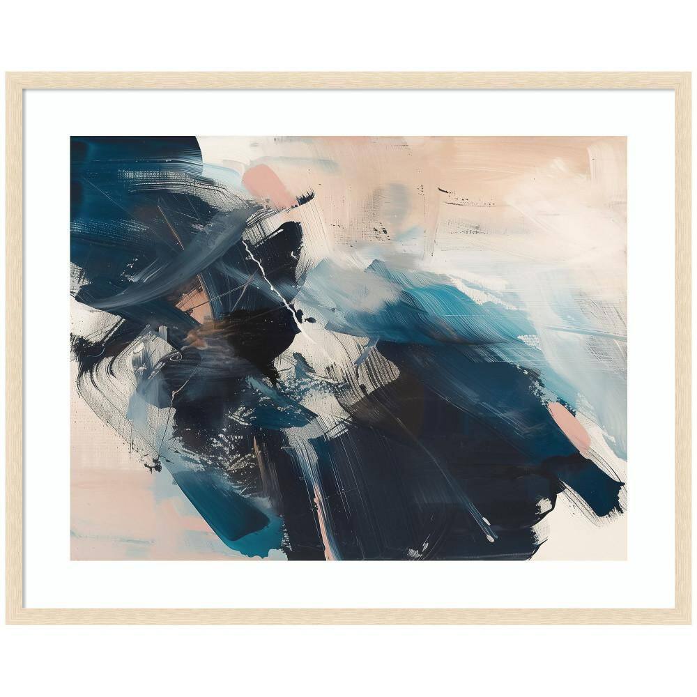 "Woodgrain ""Deep Blue Momentum II"" by Amy Lighthall Abstract Framed Art Print 34 in. x 42 in." price history on PriceWatchPro