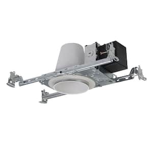 H1499 4 in. Steel Recessed Lighting Housing for New Construction Shallow Ceiling, Low-Voltage, Non-IC, Air-Tite