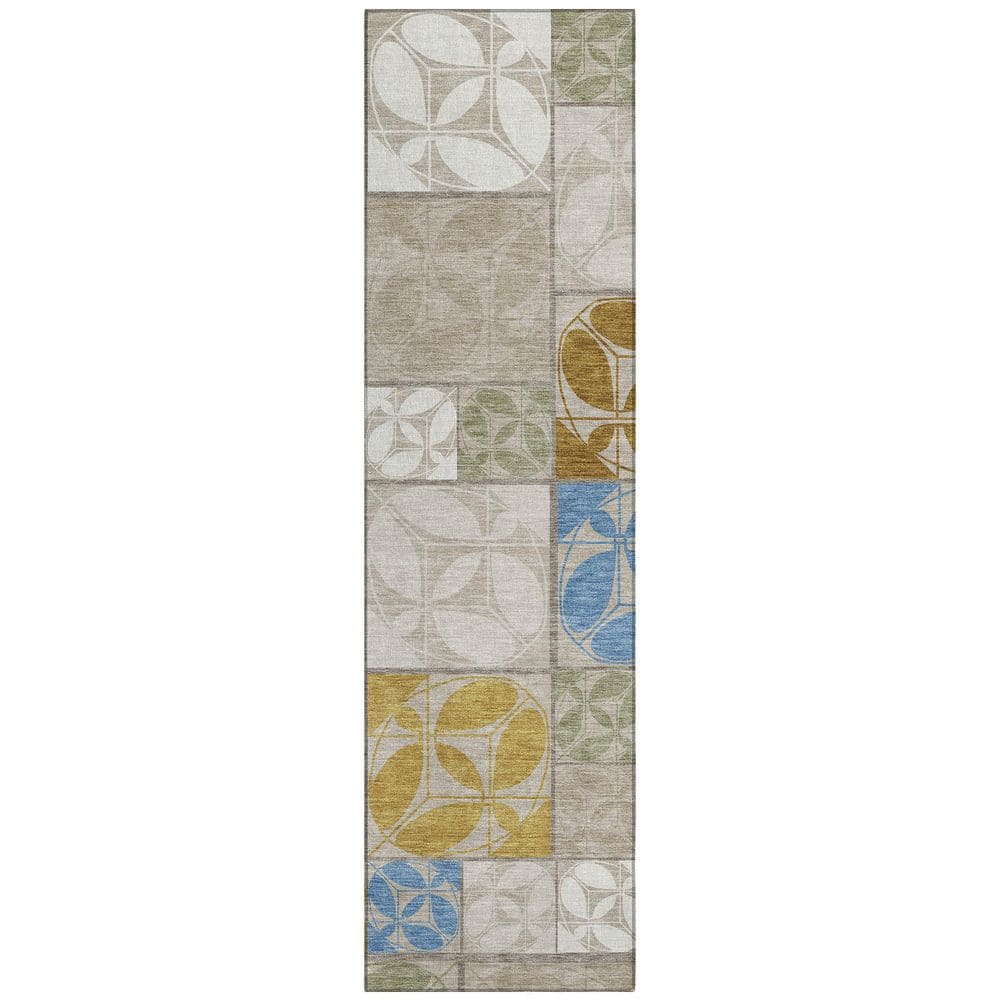 Chantille Machine Washable Indoor/Outdoor Abstract ACN2626 Beige 2 ft. x 7 ft. Runner Rug price history on PriceWatchPro
