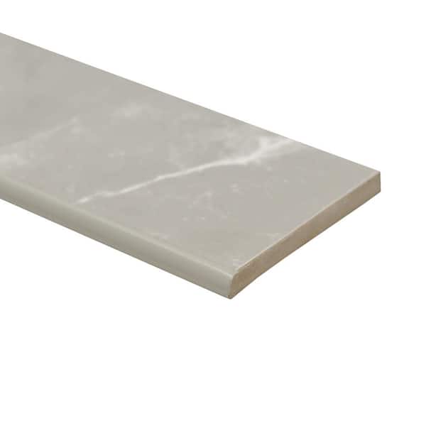 Madison Celeste Bullnose 3 in. x 18 in. Polished Porcelain Wall Tile (15 lin. ft./Case)