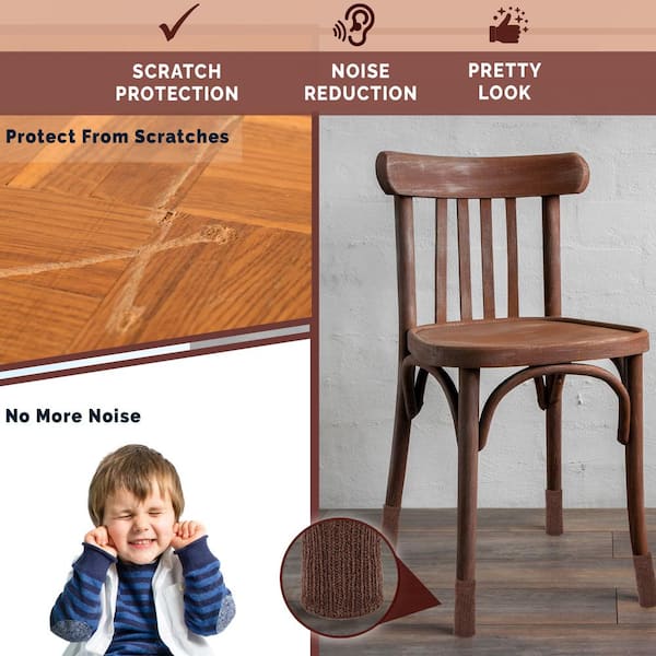 Morvat Brown Furniture Leg Socks for Table, Chairs and Furniture