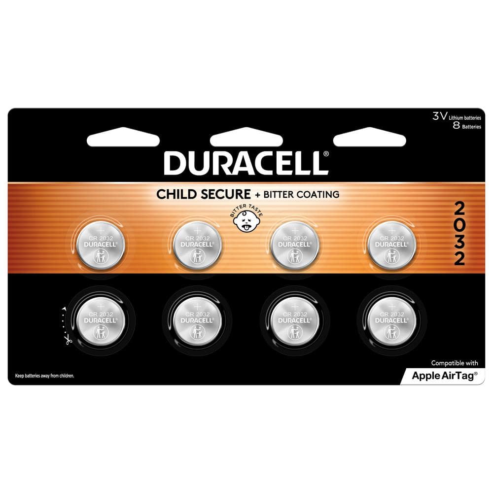 Duracell 2032 3V Lithium Coin Batteries (8 ct)
