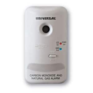 Plug-In, 2-in-1 Carbon Monoxide and Natural Gas Detector with 9V Battery Backup, Microprocessor Intelligence