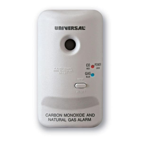 Universal Security Instruments Plug-In, 2-in-1 Carbon Monoxide and Natural Gas Detector with 9V Battery Backup, Microprocessor Intelligence