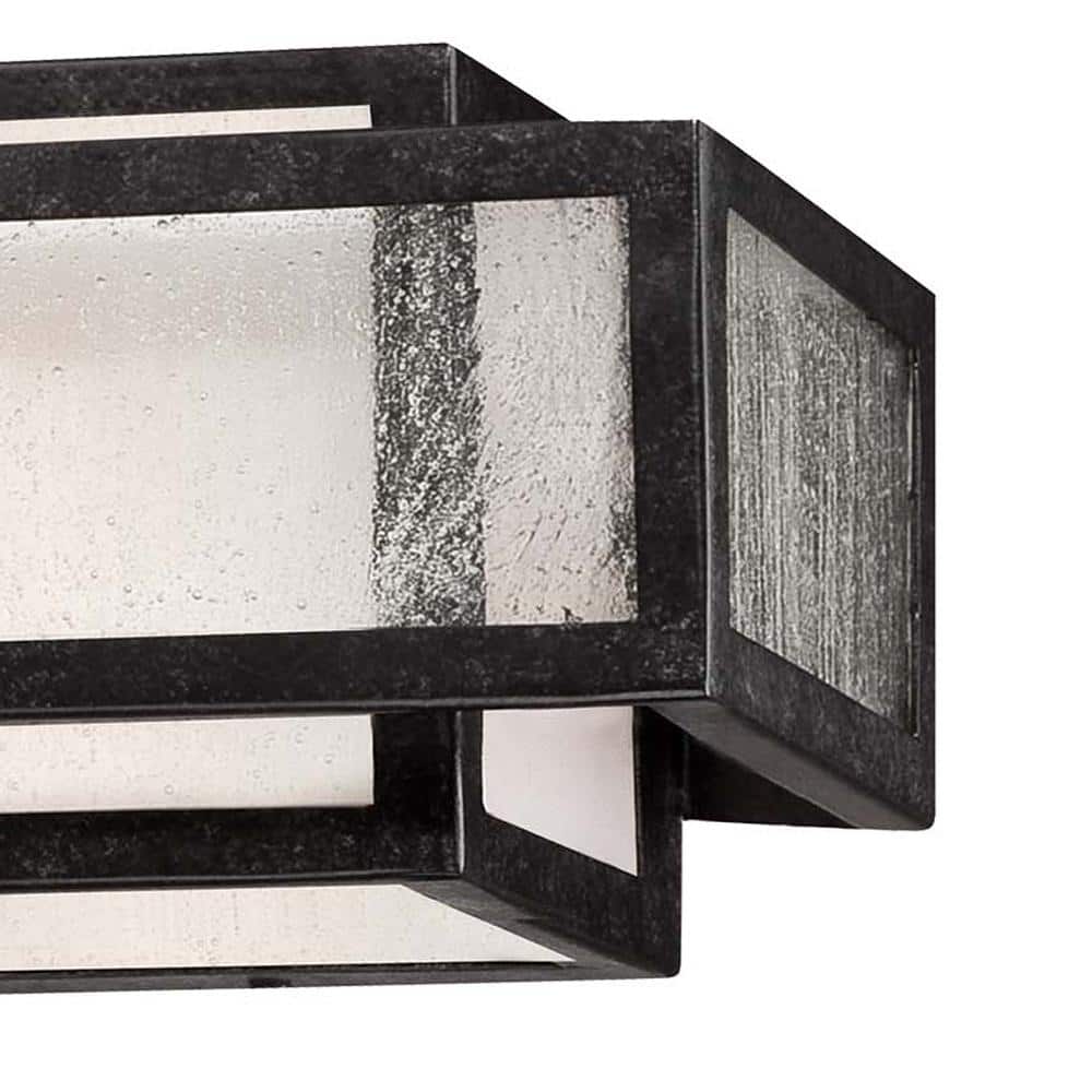 Aged Charcoal 30" 4-Light Bath Vanity with Clear Seeded Glass