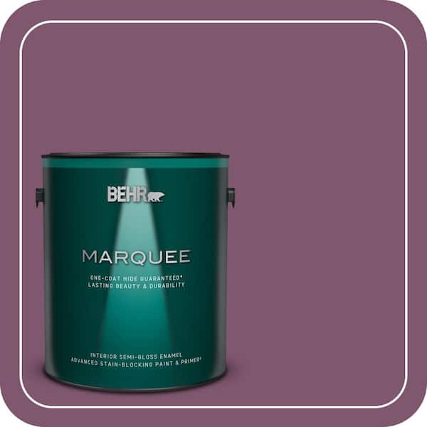 BEHR MARQUEE 1 gal. #M110-7 Euphoric Magenta One-Coat Hide Semi-Gloss Enamel Interior Paint & Primer