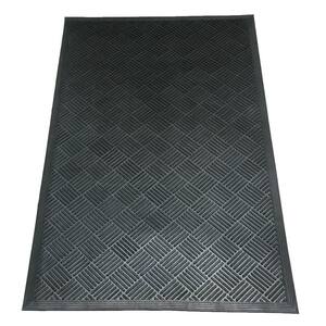 Dura-Scraper Checkered 24 in. x 36 in. Black Commercial Indoor/Outdoor Rubber Entrance Mat