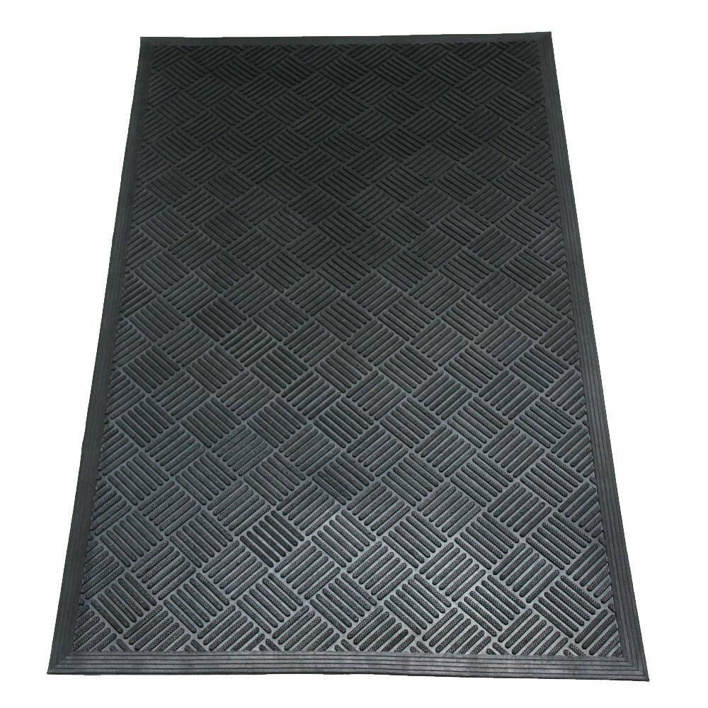 Dura-Scraper Black Rubber 3' x 5' Outdoor Entrance Mat