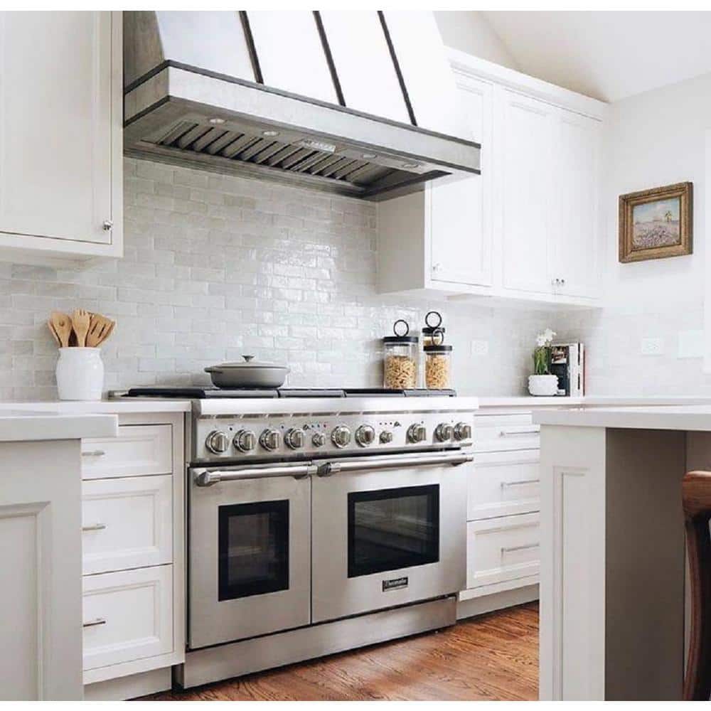 Apollo White Polished Ceramic Subway Tile 2.58-in x 8-in