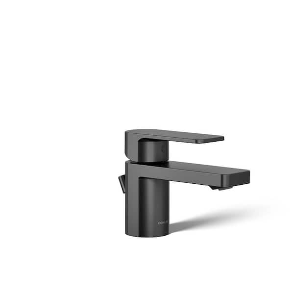 KOHLER Parallel Single Hole Single-Handle Bathroom Faucet in Matte Black