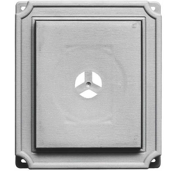Builders Edge 7 in. x 8 in. #016 Gray Scalloped Mounting Block