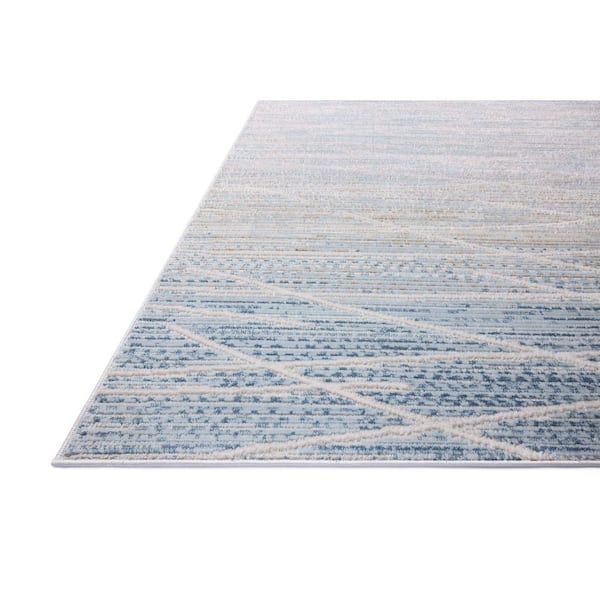 Townes 2 ft. 7 in. x 10 ft. Natural / Sky Contemporary Runner Rug